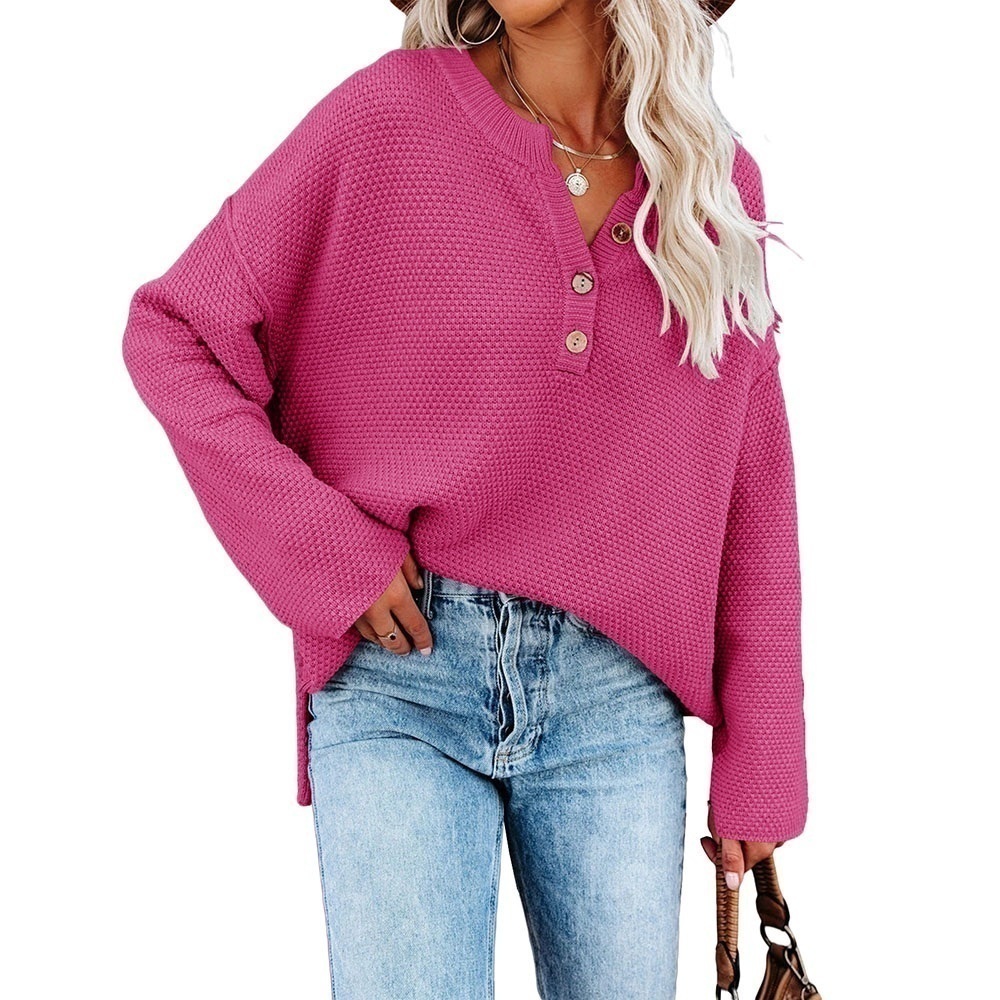 🌟WOMEN'S Spring And Autumn Solid Color Fashion Waffle Print Top🌟